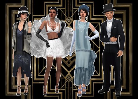 Sims 4 Roaring 20s Cc, Sims 4 Great Gatsby Cc, Sims 4 Flapper Cc, Sims 4 Cc 1920s Clothes, 1920s Sims 4 Cc, Sims 4 1920s Cc, 1920s Evening Dress, Sims 4 Decades Challenge, 1920s Hair