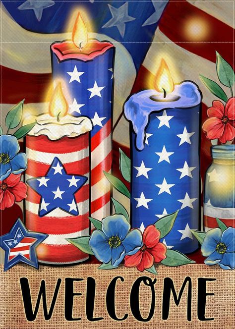 PRICES MAY VARY. Produced in Premium Quality: The rustic garden flags suitable for July 4th, Fourth of July, Independence Day, Memorial Day, Veterans Day. Flag with candles, USA flag, anemone flowers, stars, stripes patterns are printed in premium colorfast permanent dye to create colorful, vibrant, bright designs from creative, original artwork Durable Vertical Flag: 100% burlap. Weatherproof and non-fray durability, Covido home garden's durable indoor, outdoor art flags and banners are made of Flower Yard, Anemone Flowers, Small Home Decor, Farmhouse Outdoor, Outside Decorations, Anemone Flower, Patriotic Decorations, Rustic Gardens, Outdoor Art