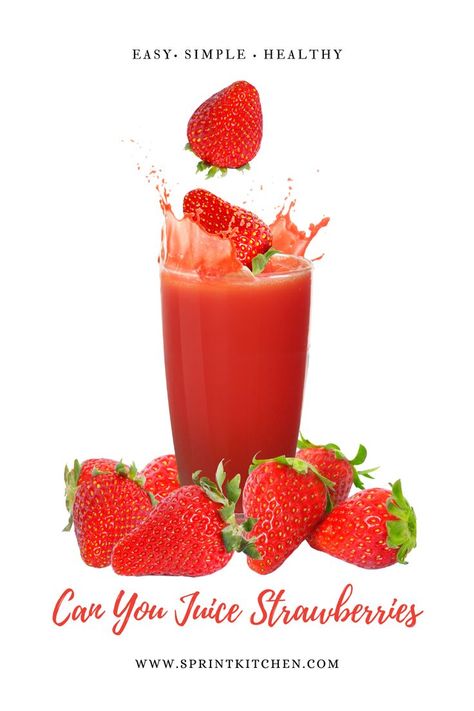 Juicing Strawberries Jus Stroberi, Healthy Strawberry, Strawberry Juice, Juice Plus, Soft Drinks, Juicing Recipes, Juicer, Fruits And Vegetables, Strawberries