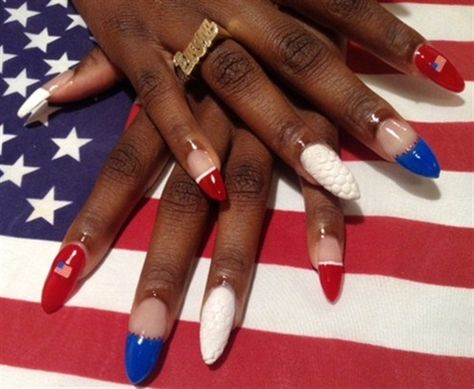 Theme Nails, Patriotic Nail, Pumpkin Fairy, Holiday Themed Nails, American Nails, Nail Color Combos, Fourth Of July Nails, American Theme, 4th Of July Nails