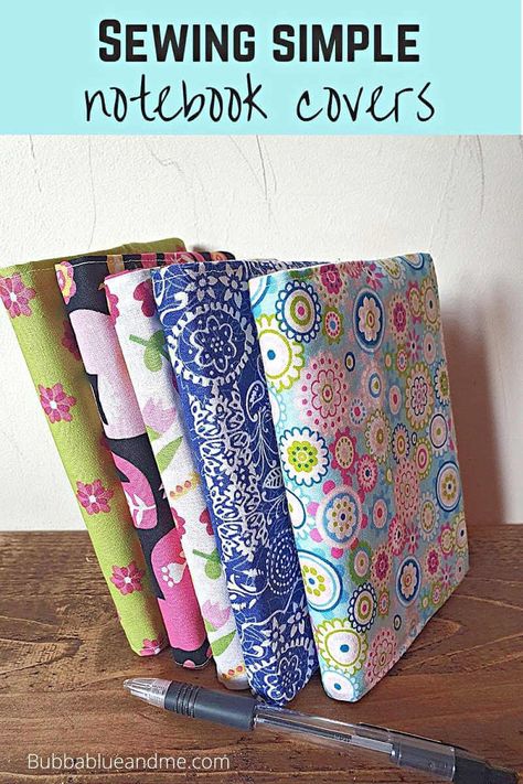 Quilt Book Cover, Basic Sewing Machine, Journal Covers Diy, Diy Notebook Cover, Composition Notebook Covers, Books Business, Simple Machine, Fat Quarter Projects, Simple Notebook