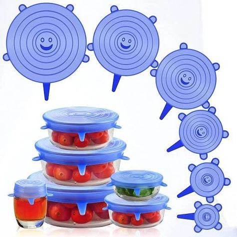 6 Pcs Silicone Cover Stretch Lids for Kitchen Microwave Food Covers Bowl Caps Elastic Silicone Lid Cap Universal Adaptable Lids *Rs 300/=✨✨* #kamrankidukan #kitchenproducts #siliconelids #foodcover #kidsgadgets #onlineshoppingpk #foodcovers Kitchen World, Kitchen Pans, Kids Gadgets, Thermal Flask, Microwave In Kitchen, Silicone Bowl, Silicone Lid, Food Covers, Microwave Recipes