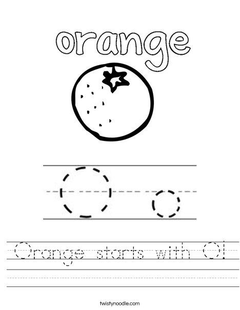 Orange starts with O Worksheet - Twisty Noodle Alphabet Letter Activities, Transportation Worksheet, Pre K Worksheets, Twisty Noodle, Sorting Games, English Worksheets For Kids, Holiday Lettering, Letter Worksheets, Preschool Letters