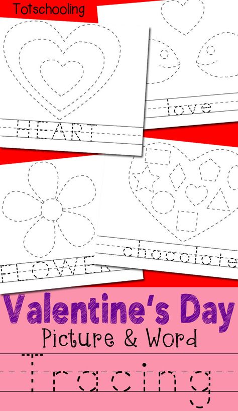 FREE Valentine's Day tracing worksheets featuring words and pictures. Children can trace a word, then trace and color the picture. Great for handwriting and fine motor skills! Valentines Day Crafts For Classroom, Preschool Valentines Activities Crafts, Valentines Occupational Therapy, Fine Motor Valentine Activities, Valentines Literacy Preschool, Valentines Day Tracing Free Printable, Valentines Day Fine Motor Activities, Valentines Day Activities For Preschool, Valentine Writing Kindergarten