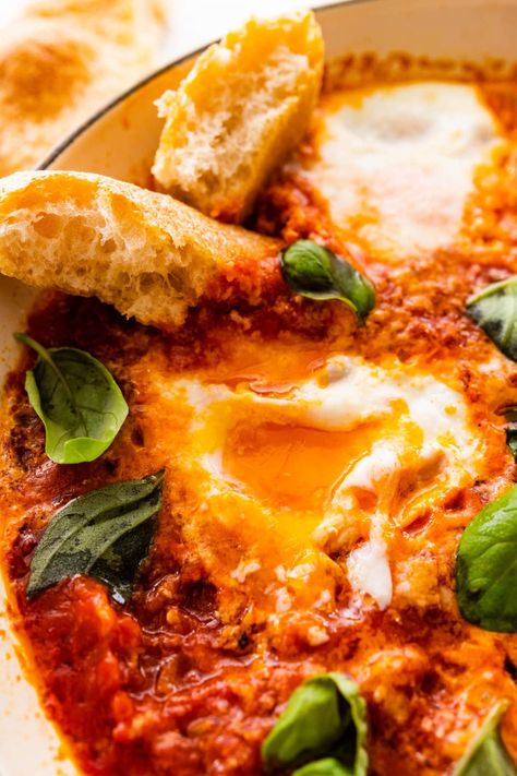 Best Italian Eggs in Purgatory Recipe Italian Egg Breakfast, Eggs In Purgatory Recipe, Italian Breakfast Recipes, Eggs In Purgatory, Italian Eggs, Italian Breakfast, How To Cook Eggs, Egg Recipes, Mediterranean Recipes