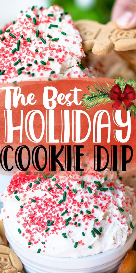 Christmas Cookie Dip, Cookie Dip, Holiday Dips, Cake Mix Cookie, Leave Cookies, Christmas Dip, Holiday Movie Night, Best Holiday Cookies, Easy Holiday Desserts