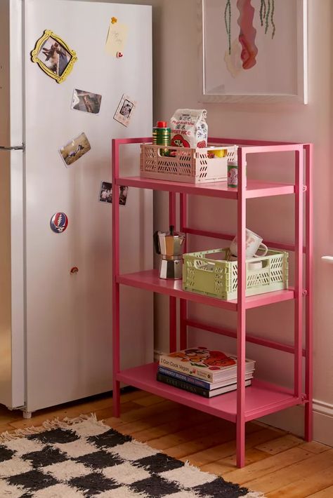 Pink Shelves, Pink Rugs, Furniture Apartment, Pink Furniture, Uo Home, House Shop, Dekorasi Kamar Tidur, Dorm Room Essentials, Apartment Decor Inspiration