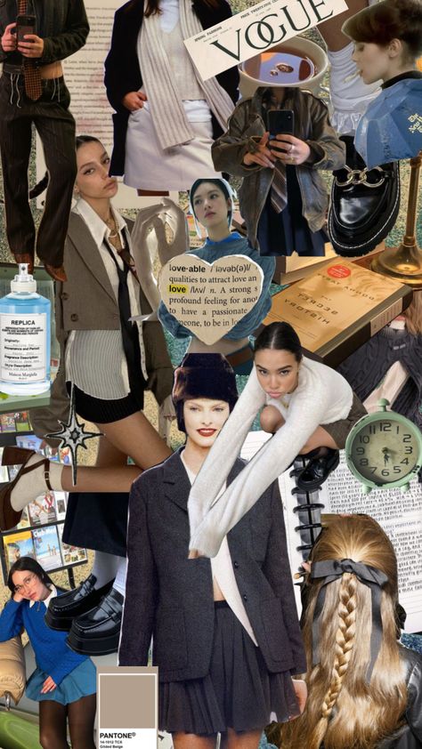 Back to school vibes #academia #moodboard #aesthetic #collage #art #vintage #fashion #preppy #fashioninspo #fashionmoodboard #fashionaesthetic Academia Moodboard, Collage Art Vintage, Fashion Preppy, Fashion Basics, School Vibes, Moodboard Aesthetic, Preppy Look, Aesthetic Collage, Basic Style