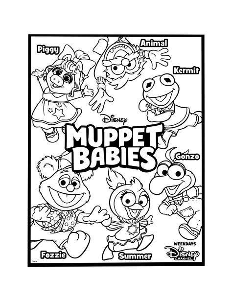 Muppet Babies Birthday Party, Italy Birthday, Nostalgic Characters, Toy Story Coloring Pages, Muppets Party, Batman Coloring Pages, Baby Coloring Pages, Free Kids Coloring Pages, Disney Jr