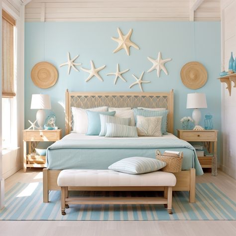 Mom Bedroom, Costal Bedroom, Starfish Wall Art, Beachy Room Decor, Beach Room Decor, Beachy Bedroom, Beach Themed Bedroom, Beach House Bedroom, Beachy Room