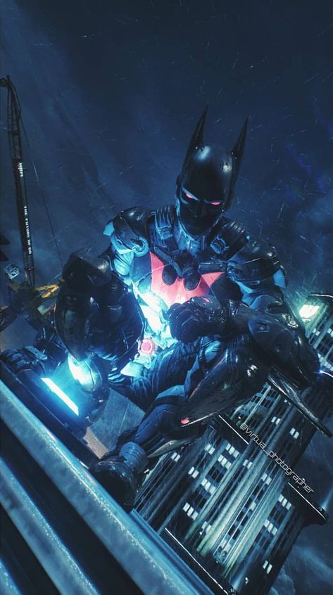 Batman Beyond Arkham Knight, Arkham Knight Wallpaper, Batman Beyond Suit, Batman Arkham Knight Wallpaper, Arkham Knight Batman, Arkham Batman, Red Hood Wallpaper, Batman Aesthetic, Arkham Series