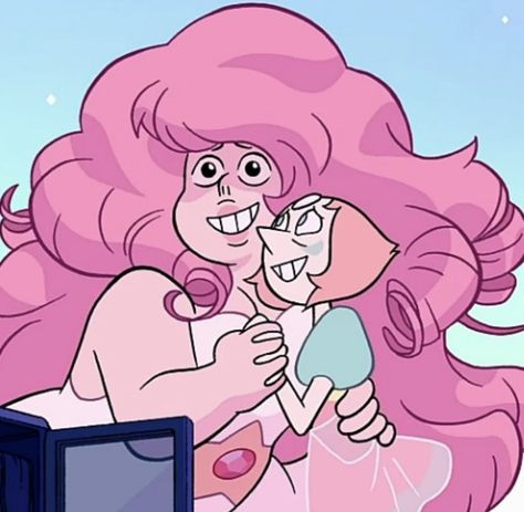 Rose Quartz Steven, Rose And Pearl, Rose Quartz Steven Universe, Perla Steven Universe, Lapis And Peridot, Pink Diamond Steven Universe, Pearl Steven Universe, Steven Universe Au, Pearl Steven