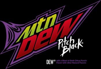 Pitch Black | Mountain Dew Wiki | Fandom Mountain Dew Logo, Dark Vader, Electro Shock, Diet Mountain Dew, Fountain Drink, Volleyball Shirt, Black Grapes, Graffiti Cartoons, 7 Eleven