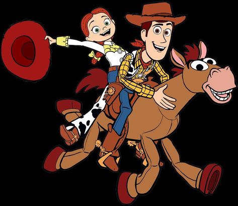 Jessie And Bullseye, Woody And Bullseye, Woody And Jessie, Toy Story, Toys