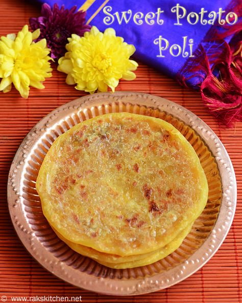 Sweet potato poli Sweet Potato Recipes Indian, Potato Recipes Indian, Easy Diwali Sweets, Poli Recipe, Appam Recipe, Diwali Sweets Recipe, Diwali Sweets, Paratha Recipes, Indian Bread