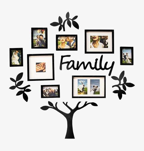 PRICES MAY VARY. GALLERY DESIGN - Total 8 photo frames which holds 9 pictures of size of (4"x6" , 5"x7" and 4"x4" ) to display , sets also include: (1) Family Plaque (2) Leaves Plaque (3) Trunk Plaque | Comes with easy to install hanging hardware | Beautiful life tree display design for all the pieces PREMIUM MATERIAL - frame made by PVC material | high Tensile strength and Bending strength | smooth and fine surface and clear glass LIGHTWEIGHT - Not easy to fall off with Wall Mounting Design | H Family Tree Collage, Family Tree Photo Frame, Family Tree Picture Frames, Wall Hanging Photo Frames, Display Tree, Family Tree With Pictures, Tree Collage, Family Tree Photo, Frame Wall Collage