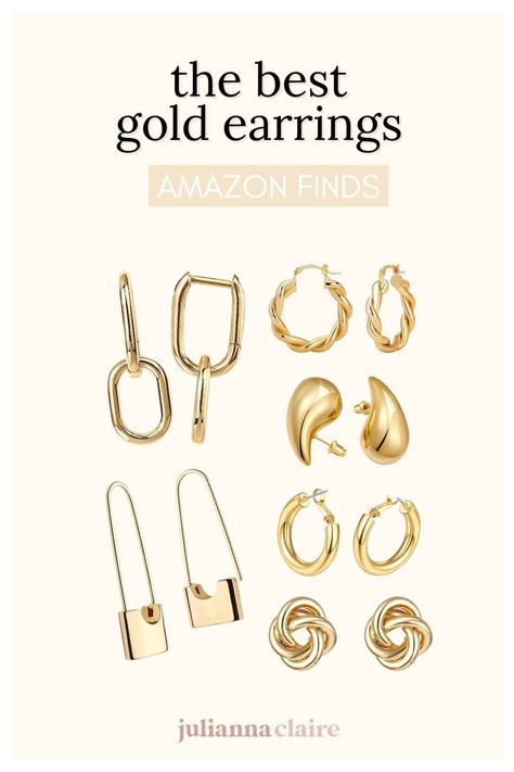 Whether you're looking for gifts for her or want to update your summer jewelry collection, these affordable jewelry finds are just what you need! Get these everyday gold earrings for under $20 from Amazon! Shop these and more affordable fashion finds for summer 2023 on my Amazon storefront. Everyday Gold Earrings, Earrings Amazon, Amazon Jewelry, Amazon Shop, Amazon Storefront, Gorgeous Jewelry, Summer Jewelry, Amazon Finds, Affordable Fashion