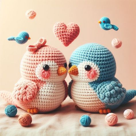 Birds In Love, Easter Bunny Costume, Free Crochet Amigurumi, Crochet Pig, Bunny Costume, Crochet Things, Love Free, Whimsical Decor, Pink Yarn