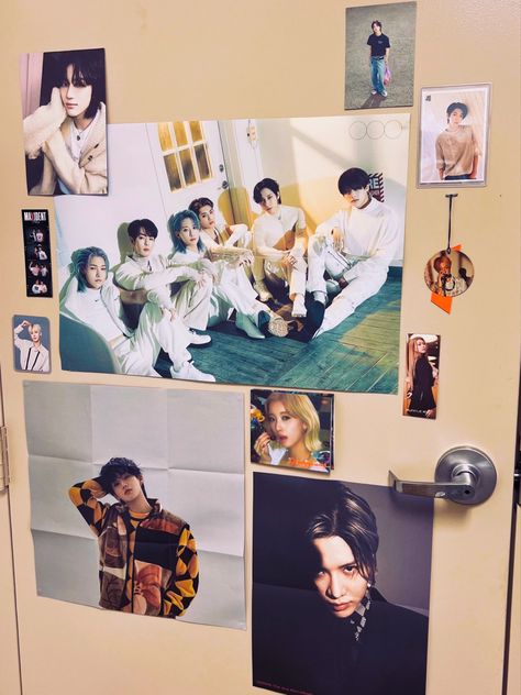 #kpop #walldecoration #posters #onlyoneof #taemin #treasurekpop #txt #purplekiss #skz #bnd Onlyoneof Nine, Door Wall Decor, Room Aesthetics, Door Wall, Room Decor, Wall Decor, Purple, Wall, Wall Décor