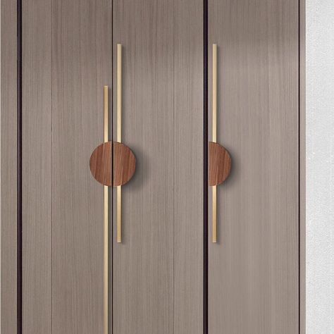 Designer Wardrobe For Bedroom, Wooden Handles Wardrobe, Wardrobe Handle Design, Walnut Wardrobe, Bedroom Cupboard, Cabinet Drawer Handles, Bedroom Cupboard Designs, Wooden Wardrobe, Wooden Door Design