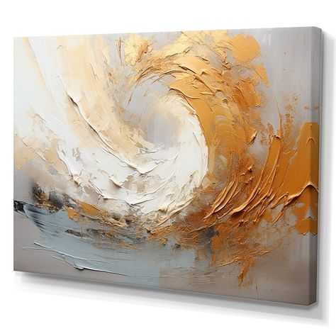 Gold Art Painting, Wave Painting, Art Gold, Soft Waves, Art Living Room, Gold Art, Picture Frame Wall, Online Art Store, Wall Art Living Room