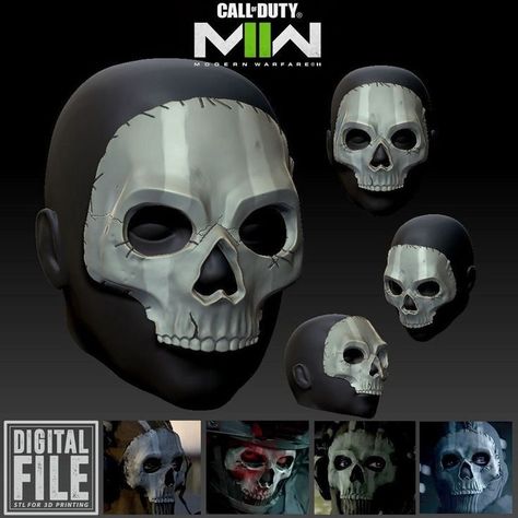 Ghost Mask, Simon Riley, Modern Warfare 2, 3d Modeling Software, Call Off Duty, 3d Figures, Call Of Duty Ghosts, Skull Mask, Harbin