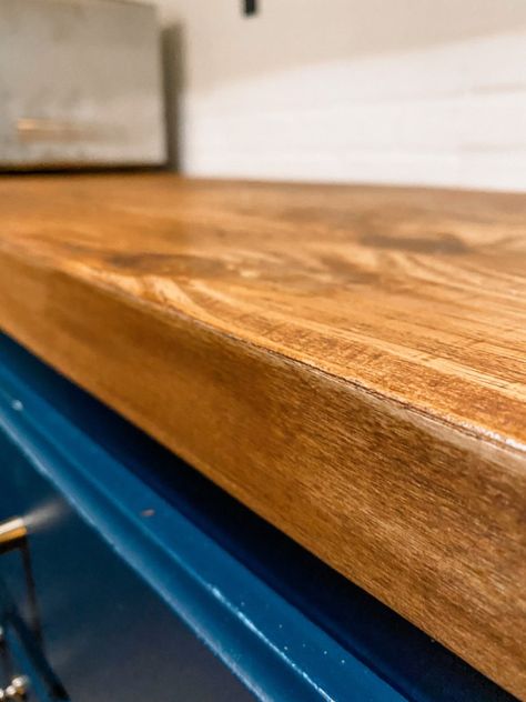 Dark butcher block countertops