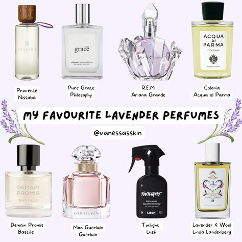 Best Lavender Perfume, Lavender Scent Aesthetic, How To Smell Like Lilac, How To Smell Like Lavender, Lavender Skin Care, Lavender Smell, Lilac Perfume, Lavender Products, Lavender Perfume