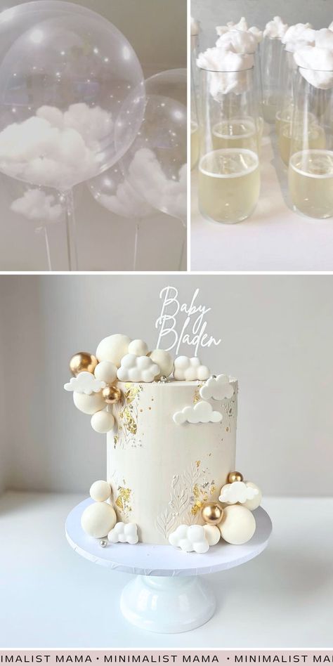 Elegant Baby Shower Cakes, Cloud Themed Baby Shower Ideas, Daisy Baby Shower Theme, Girly Baby Shower Themes, Modern Baby Shower Themes, Cloud Baby Shower Theme, Berry Party, Summer Baby Shower Themes, Baby Shower Themes Neutral