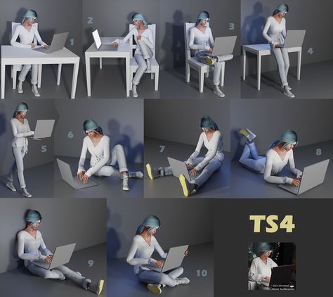 TS4 My Computer is my Friend Poses | Patreon Sims 4 Family Poses, Sims Love, Sims 4 Family, Sims 4 Poses, Sims 4 Game Mods, Sims 4 Body Mods, Sims 4 Builds, Family Poses, Pose Idea