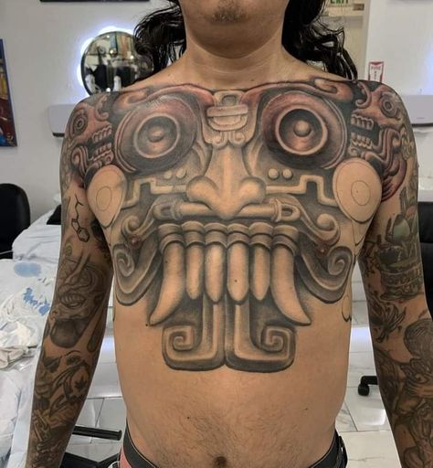 Mayan Neck Tattoo, Aztec Neck Tattoo, Aztec Tattoo Mexican, Jaguar Warrior, Art Chicano, Aztec Artwork, Mayan Tattoos, Aztec Symbols, Aztec Tattoos