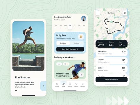 Running Tracker, Running App, Unicorn Logo, Interactive Web Design, Ui Ux App, Portfolio Websites, Sports App, Health Tracker, App Design Inspiration