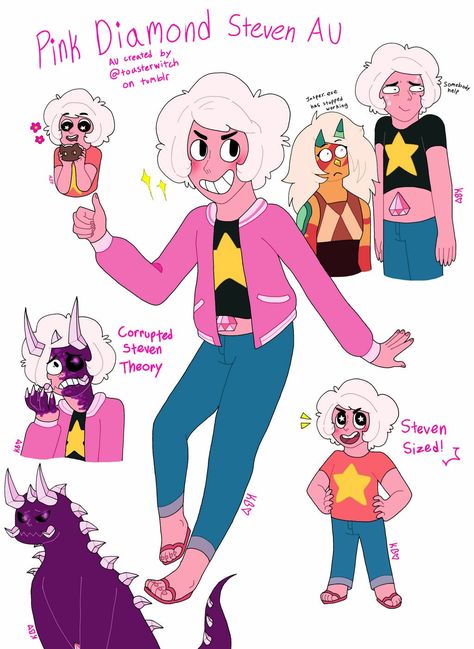 Steven Universe Pink Diamond Au, Pink Diamond Steven Au, Pink Steven X Steven Fanart, Pink Steven Au, Diamond Steven Au, Pink Diamond Fanart, Universe Pictures, Pink Diamond Su, Pink Steven