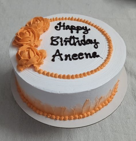 Mango Flavour Cake Design, Butter Cream Icing Cakes Design, Circle Cake Designs, Icing Cake Designs, Butter Icing Cake, Butter Icing Cake Designs, Teachers Day Cake, Icing Cake Design, 2023 Cake