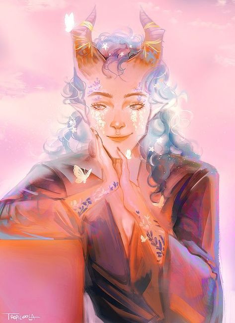 Fae Touched Tiefling, Pastel Dnd Character, Pastel Tiefling, Tiefling Oc, Pathfinder Character, Stitched Together, Dnd Races, Dnd Dragons, Ad Astra