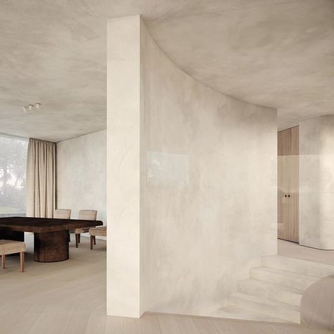 Vanna Albertini | ABITARE’s Instagram post: “@ooaa_arquitecturais always a source of inspiration Visit our blog for interior design, architecture, and lifestyle inspiration. New post…” Ooaa Arquitectura, Polished Plaster, Luxury Modern Homes, Curved Walls, Scandi Design, Neutral Interiors, Minimalism Interior, Interior Inspo, Luxury Home Decor