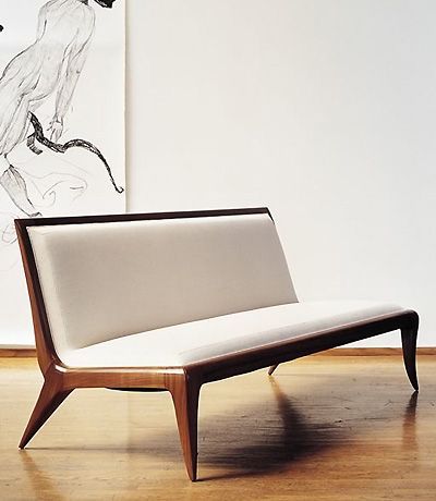 Paul Mathieu Havana Banquet Sofa Simple, Ralph Pucci, Sofa Design Wood, Table Picnic, Wooden Sofa Designs, Object Design, Miscellaneous Items, House Furniture Design, Wooden Sofa