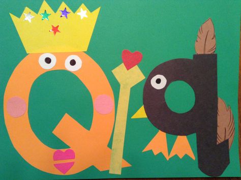 Q Is For Queen Craft, Letter Q Crafts For Preschoolers, Q Crafts For Preschool, Letter Q Craft, Q For Queen, Letter Poems, Q Is For Quilt, Q Is For Queen, Q Craft