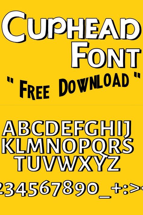 The Cuphead font is a custom font designed as an old comic book title. Alegreya Sans SC is a bold letter that is very similar to the Cuphead title font. These font type is best for funny and entertaining designing projects. Cuphead Aesthetic, Cuphead Birthday, Funny Fonts, Liminal Core, Font Love, Pretty Script Fonts, Jersey Font, Cricut Cake, Old Comic Books