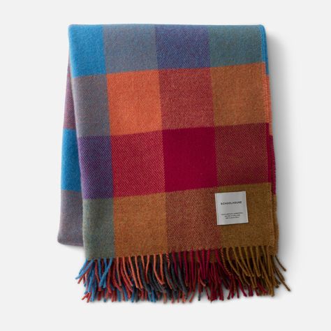 An ode to the cool, cloudy cliffs of Ireland, the Lambswool Plaid Throw’s neutral colors and traditional patterning add a timeless touch to the home. Woven from 100% merino lambswool for a super soft feel, this cozy classic is sure to keep you warm through the winter months. Handcrafted by weavers with over 60 years of experience. A Schoolhouse Exclusive. | Lambswool Plaid Throw in Lambswool Dusk by Schoolhouse Plaid Throw Blanket, Clock Wallpaper, Outdoor Furniture Sale, Plaid Throw, Home Decor Sale, Bedroom Furniture For Sale, Candle Accessories, Beds For Sale, Bedding Shop