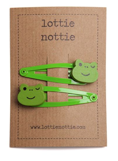 lottie nottie - FROG - Hair Clips Green Hair Clips, Frog Things, Frog Stuff, Frog House, Girls Hair Clips, Frog Decor, Frog Art, Green Frog, Frog And Toad