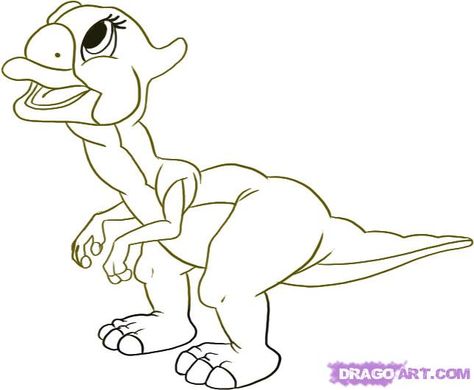 How to Draw Ducky from The Land Before Time, Step by Step, Movies ... Land Before Time Coloring Pages, Ducky Land Before Time, Land Before Time Ducky, Dinasour Birthday, Coloring Animals, Kids Printable Coloring Pages, Printable Things, The Land Before Time, Land Before Time