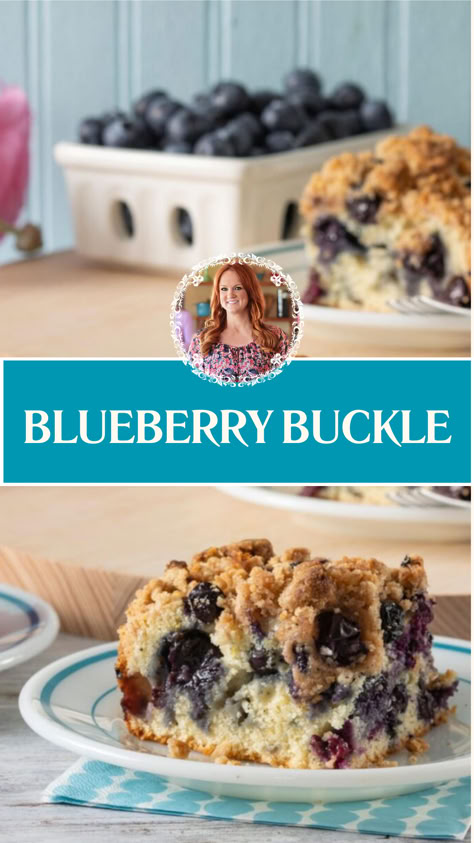 Pioneer Woman Blueberry Buckle Pioneer Woman Recipes Desserts Cake, Desserts To Make With Blueberries, What Can I Make With Blueberries, Light Brown Sugar Recipes, Dessert Crisp Recipes, Blueberry Buckle Recipe Easy, Blueberry Buckle Muffins, Pioneer Woman Brunch Recipes, Pioneer Woman Blueberry Cobbler