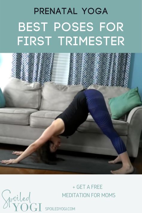 Yoga Poses For First Trimester, First Trimester Yoga Sequence, First Trimester Yoga Poses, Pregnancy Yoga First Trimester, Yoga First Trimester, First Trimester Yoga, Bed Yoga Poses, Yoga Poses Easy, Nausea During Pregnancy