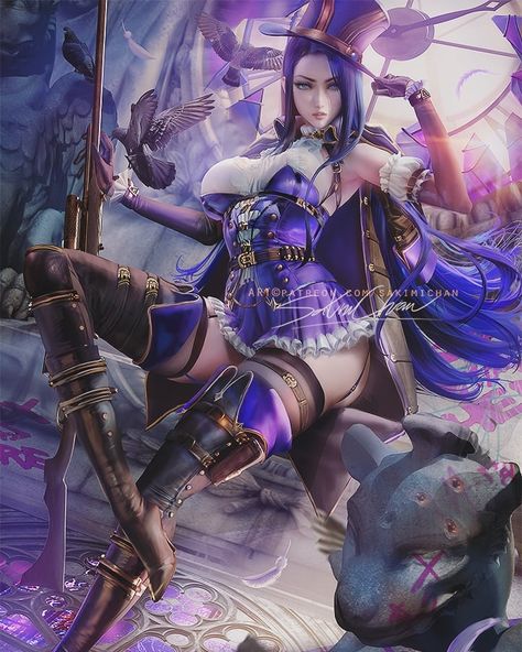 Sakimichan Art, Fan Art Drawing, Female Character Design, Illustration Artwork, League Of Legends, Game Art, Fantasy Art, Character Art, Anime Art