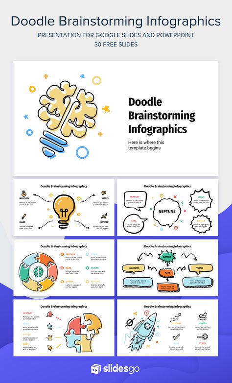 Gather the ideas from a brainstorming session and add them to a slideshow. To power up its presentation, use our Google Slides & PPT infographics! Infographic Design For School, Slideshow Ideas, Ppt Ideas, Doodle Google, Presentation Ideas For School, Creative Powerpoint Presentations, Presentation Slides Design, Powerpoint Slide Designs, Presentation Design Layout