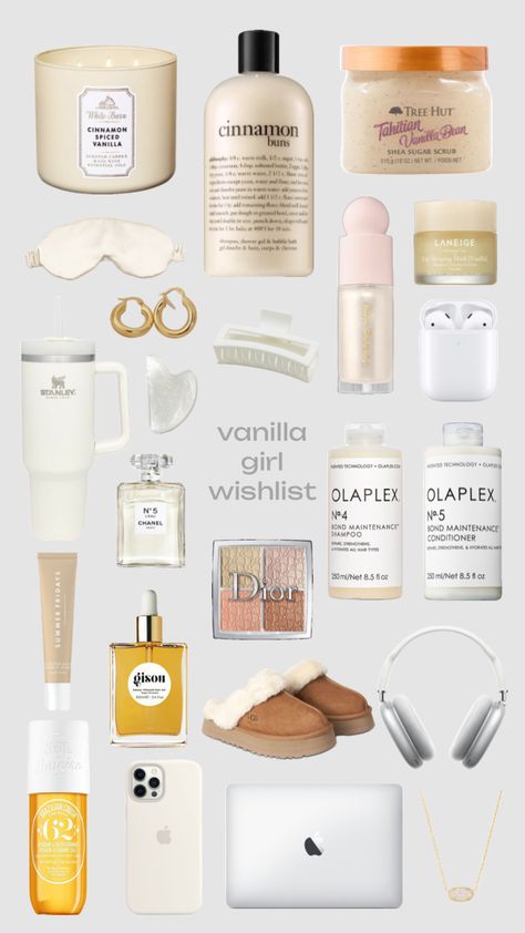 vanilla girl wishlist !!🤍🦢 Vanilla Girl Essentials, Vanilla Girl Wishlist, Vanilla Girl Room, Girl Wishlist, Room Wishlist, Girl Essentials, Basic Girl, Basic Skin Care Routine, Vanilla Girl