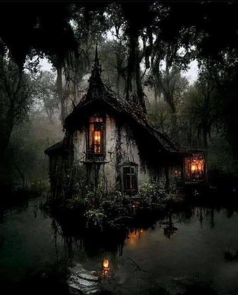 Witchy Cottage, Deep In The Forest, Little Cabin In The Woods, Medieval England, Witch Cottage, Creepy Houses, Old Abandoned Houses, Halloween Facts, Spooky Places