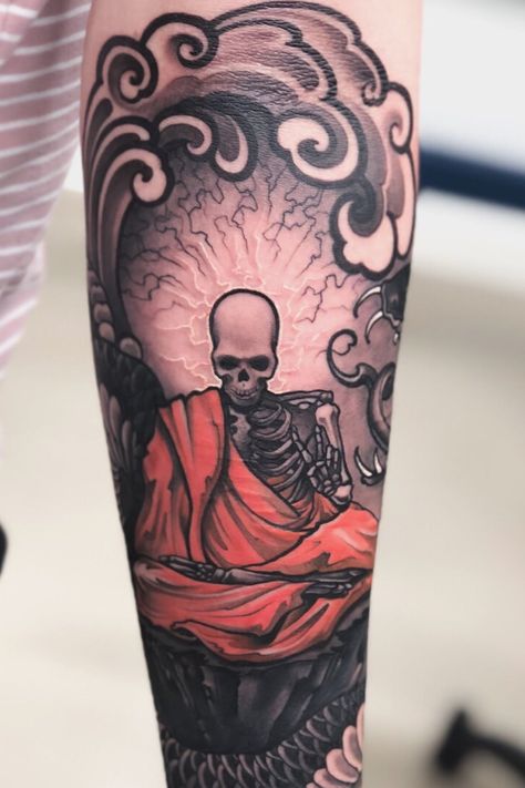 Tattoo uploaded by Christopher Henriksen | Monk:) #tattoodo #monk #snake #skull #wearesorrymom #killerinktattoo #inkjecta | 690908 | Tattoodo Gotik Tattoo, Feminine Skull Tattoos, Snake Skull, Skeleton Tattoo, Wicked Tattoos, Tattoo Now, Creepy Tattoos, Tatuaje A Color, Skull Tattoo Design