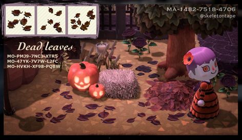 Dead Leaves, Animal Crossing Qr Codes Clothes, Qr Codes Animal Crossing, Witch Design, New Animal Crossing, Animal Crossing Game, Animal Crossing Qr, Halloween Animals, Animal Games